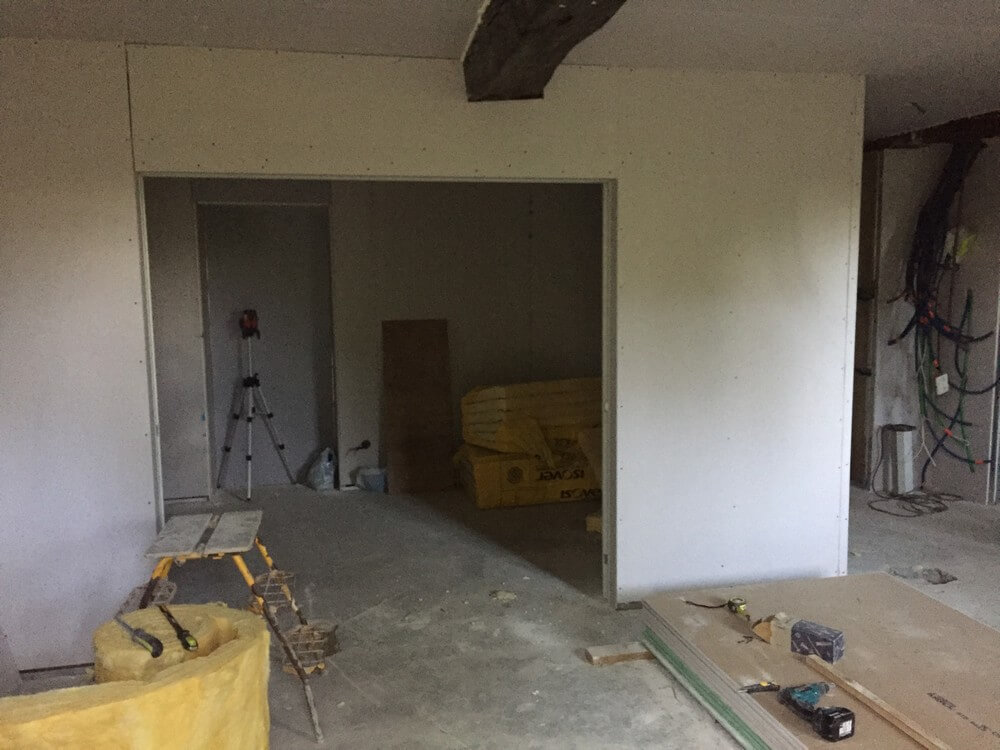 Pose de cloisons en rénovation