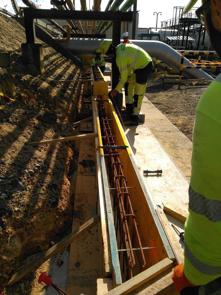 Muret de soutènement avec enrochement à Lussagnet