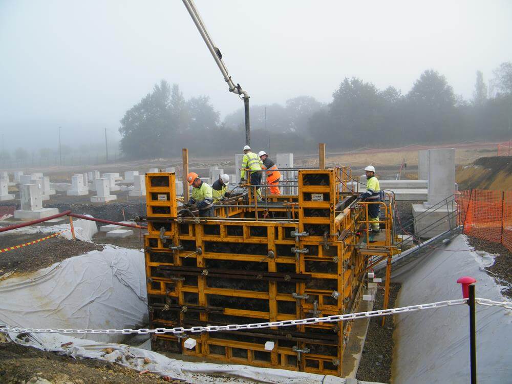 Réalisation de fosses en béton banché à Lussagnet