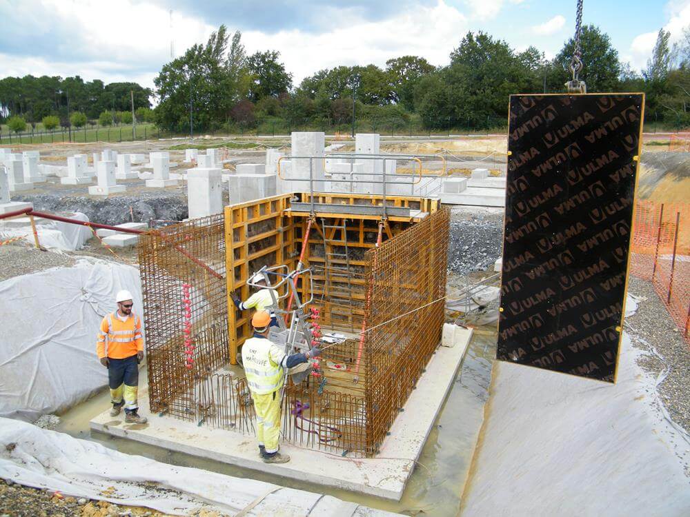 Réalisation de fosses en béton banché à Lussagnet